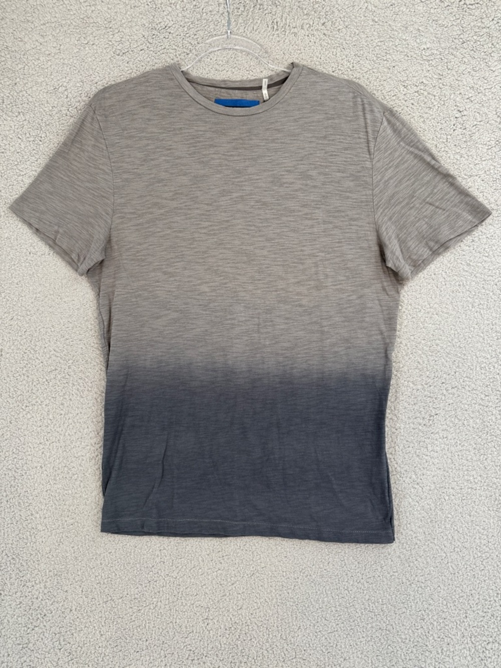 Elie Tahari Blake Knit Men's small short sleeve shirt Starship Grey Stretch